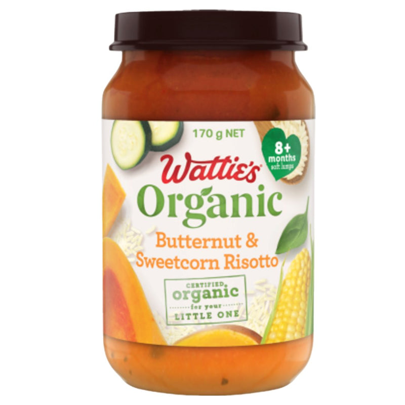 Wattie's Organic Baby Food 8+ months - Butternuts & Sweetcorn Risotto (170g) - Organics.ph