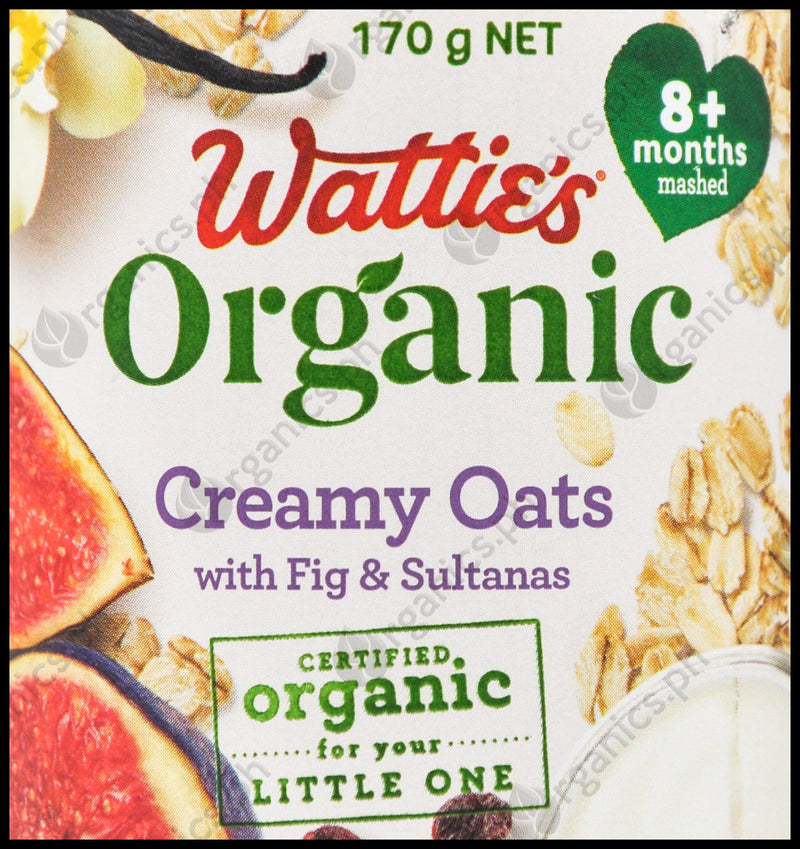 Wattie's Organic Baby Food 8+ Months - Creamy Oats w/ Fig & Sultanas (170g) - Organics.ph