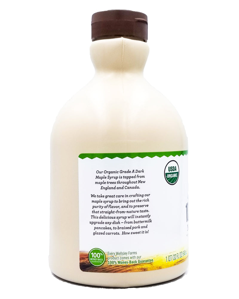 Wellsley Farms Organic Grade A Dark Maple Syrup (1 Liter) - Organics.ph