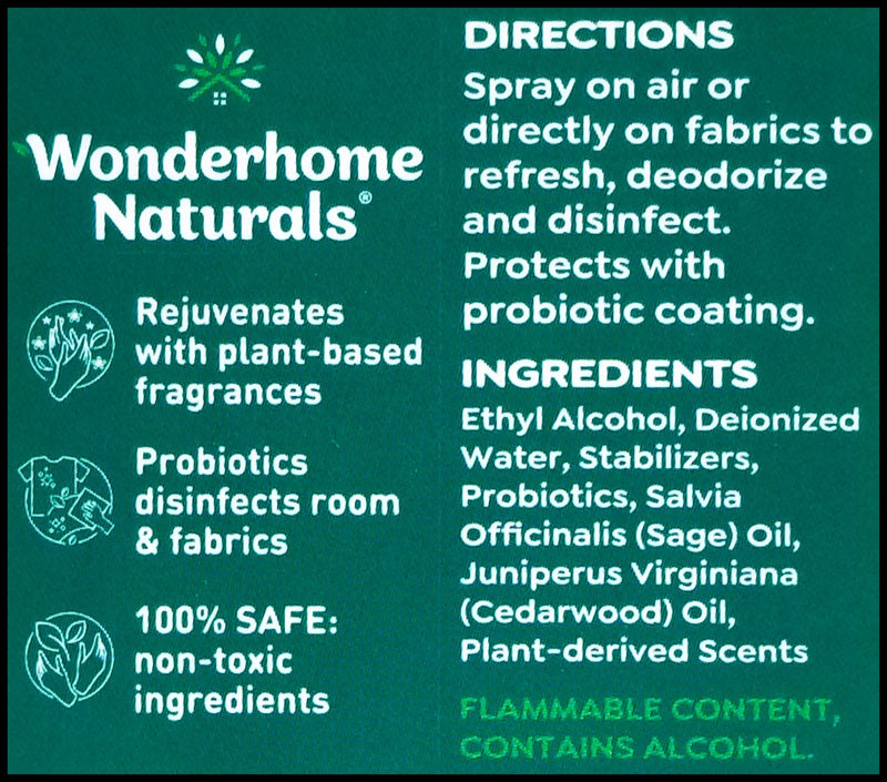 Wonderhome Naturals Aromatherapeutic Room & Linen Spray - Wild Woodsage (165ml) - Organics.ph