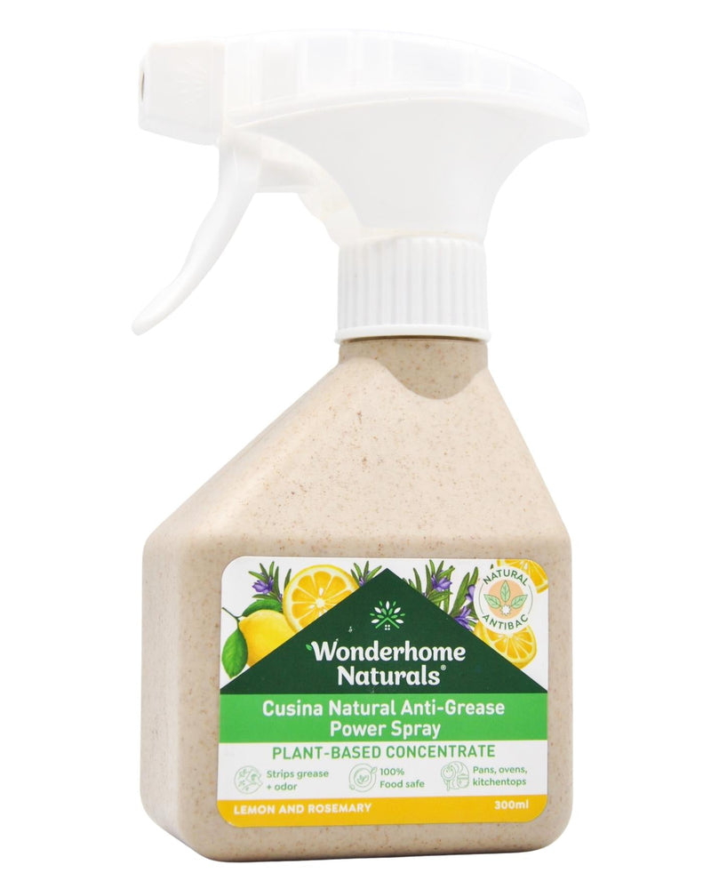 Wonderhome Naturals Cusina Kitchen Anti-Grease Power Spray - Lemon & Rosemary (300ml) - Organics.ph