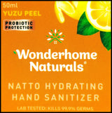 Wonderhome Naturals Natto Hydrating Hand Sanitizer - Yuzu Peel (50ml) - Organics.ph