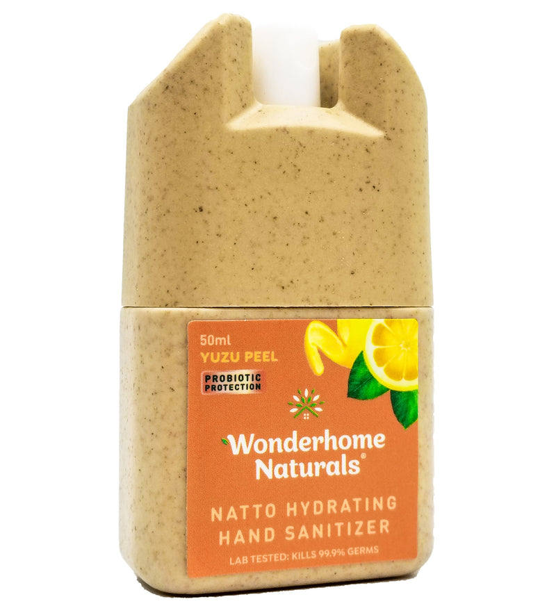 Wonderhome Naturals Natto Hydrating Hand Sanitizer - Yuzu Peel (50ml) - Organics.ph